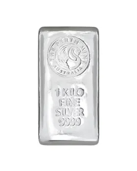 1 kg Perth Mint .9999 Silver Bar (New Design)