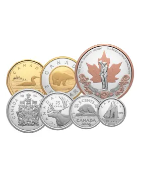 2026 Canada 100th Anniversary of The Royal Canadian Legion .9999 Silver 7 Coin Set