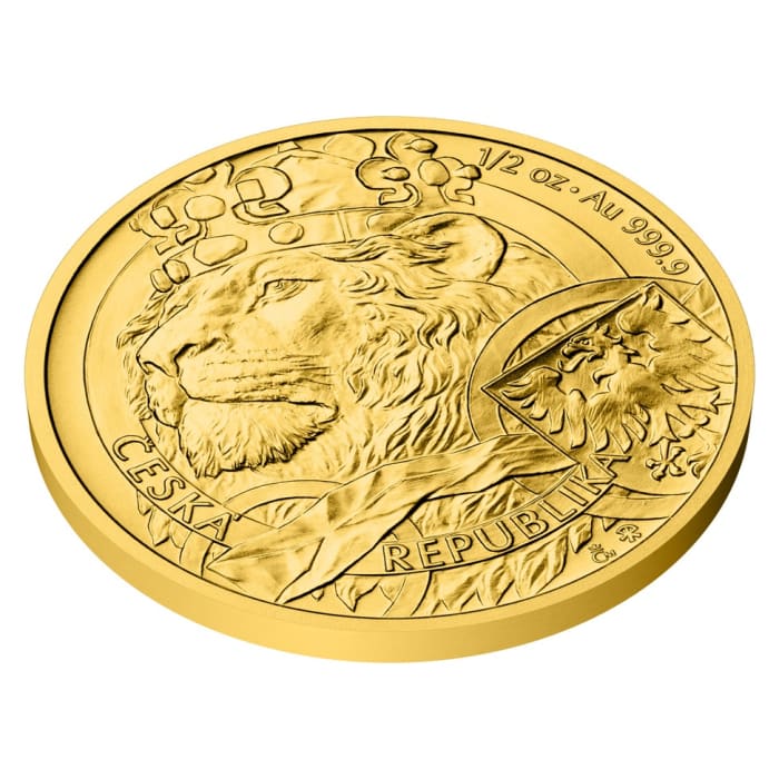 2025 紐埃捷克獅子.9999金幣1/2盎司