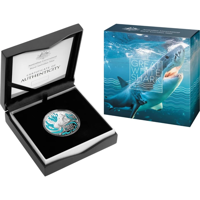 2022 1oz Australia's Most Dangerous - Great White Shark .999
