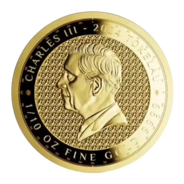 2024 1/10oz Tokelau Terra .9999 Gold Proof-Like Coin