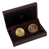 2023 1oz South Africa Big Five Series II - Buffalo and Krugerrand with Buffalo Privy .9999 Gold Proof 2 Coin Set