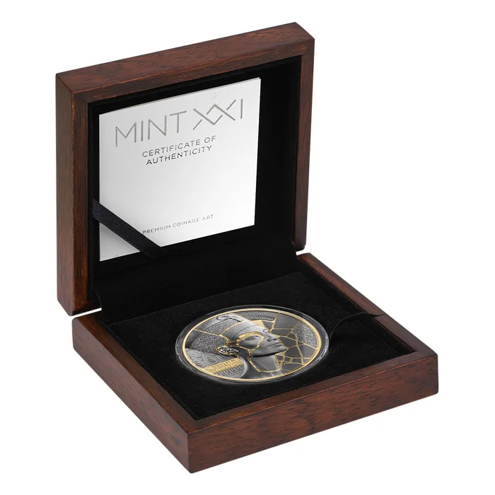 2026 2oz Cameroon Nefertiti .999 Silver Gold Gilded High Relief