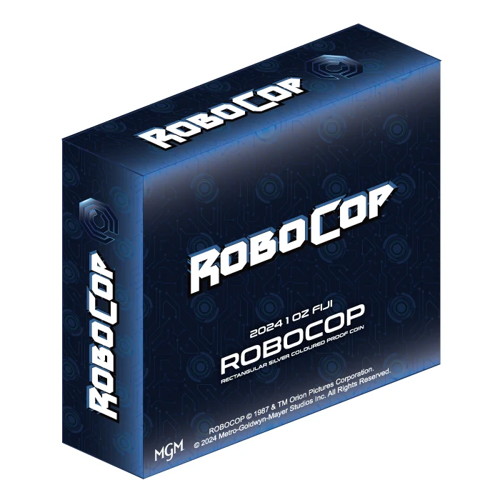 2024 1oz Fiji Robocop Rectangular .999 Silver Coloured Proof