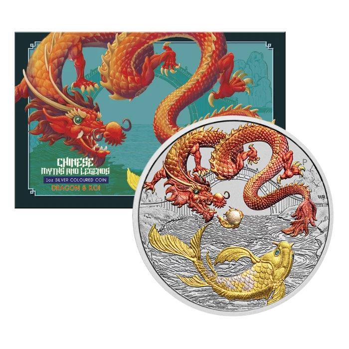 2023 1oz Australia Chinese Myths and Legends - Red Dragon