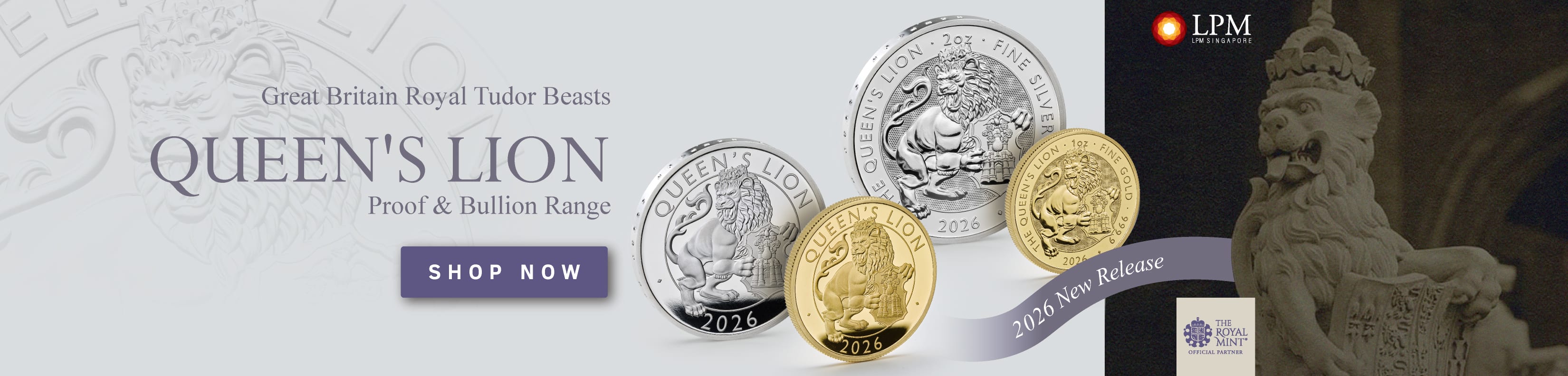 The Royal Mint Tudor Beasts - Queens Lion Bullion and Collectible Range