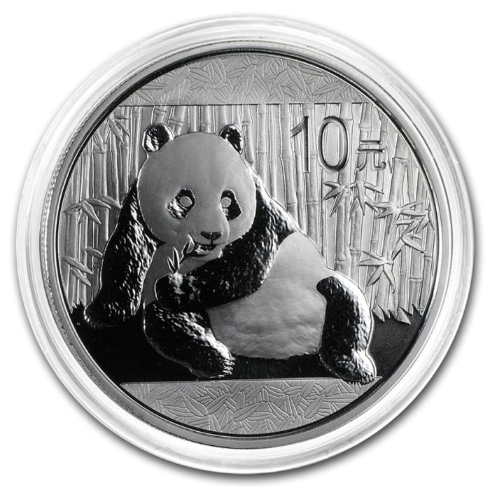 PANDAページ 2015 1 oz China Panda .999 Silver Coin (Toned)