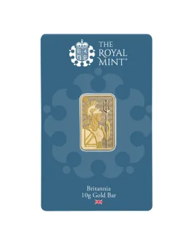 10 gram The Royal Mint Britannia .9999 Gold Bar (Certi-Card)