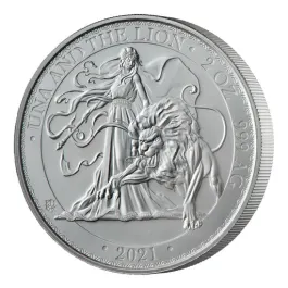 Una and the Lion 2021 1oz シルバーコイン 2021 Great Britain Una and the Lion 1 oz 0.9999 Silver Bar