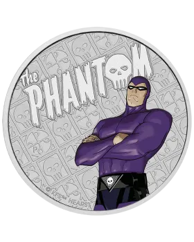 2023 1oz Tuvalu The Phantom .9999 Silver Coloured BU Coin