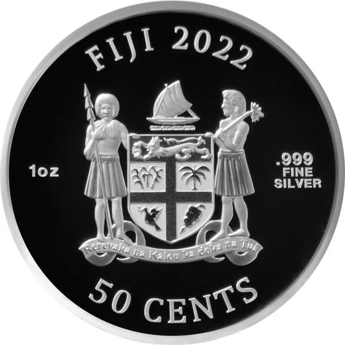 2022 フィジー 侍 古代戦士 カラー 1オンス 銀貨 2022 1oz Fiji Ancient Warriors - Samurai 999 Silver BU Coin