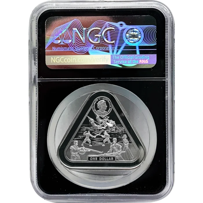2019 1oz Australia Shipwreck Batavia 999 Silver Coin (NGC MS70
