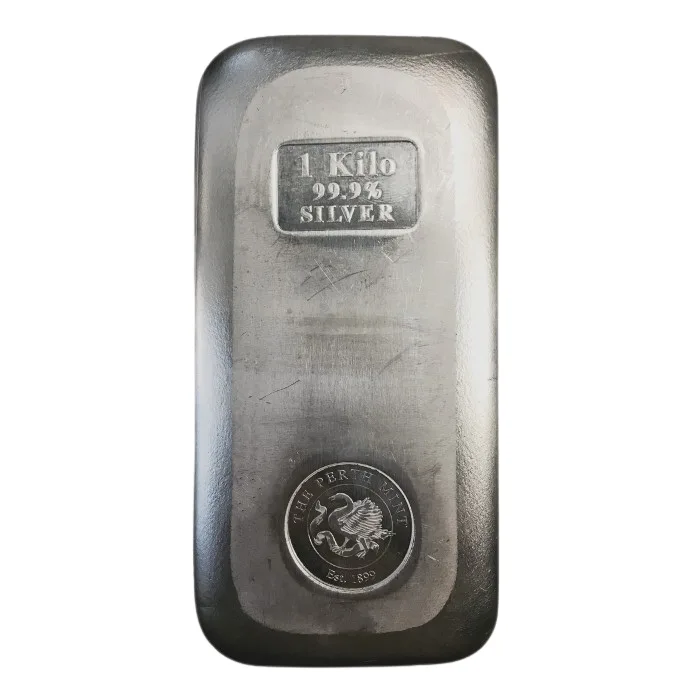 1 kg Perth Mint .999 Silver Bar (Varied Condition)