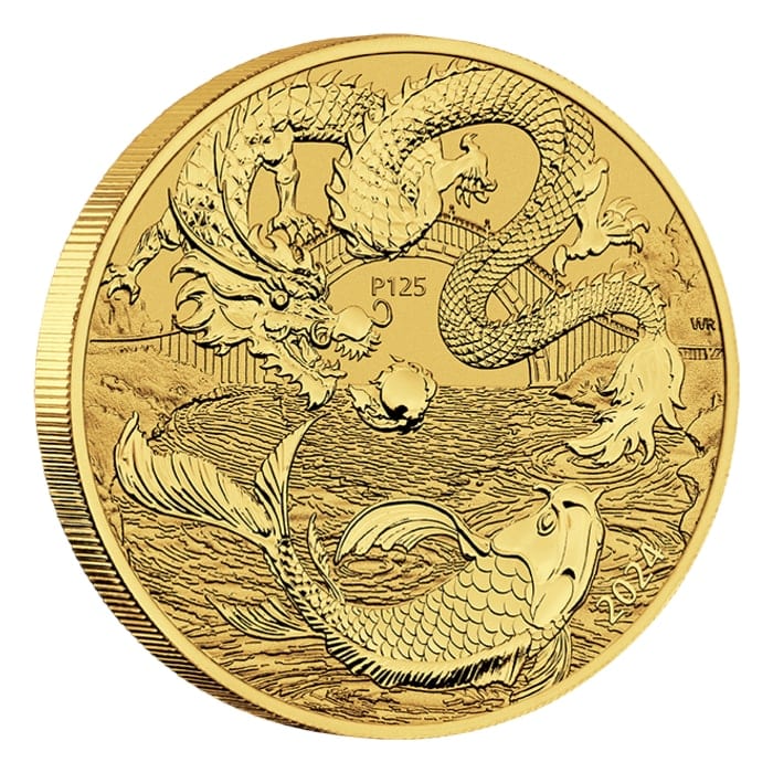2024 1 oz Australia Chinese Myths and Legends - Dragon and 2024 1 oz Australia Chinese Myths and Legends - Dragon and