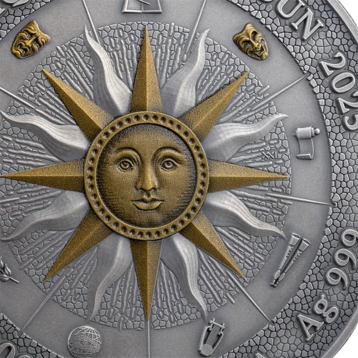 2025 2oz Cameroon Melpomene & Thalia .999 Silver High Relief