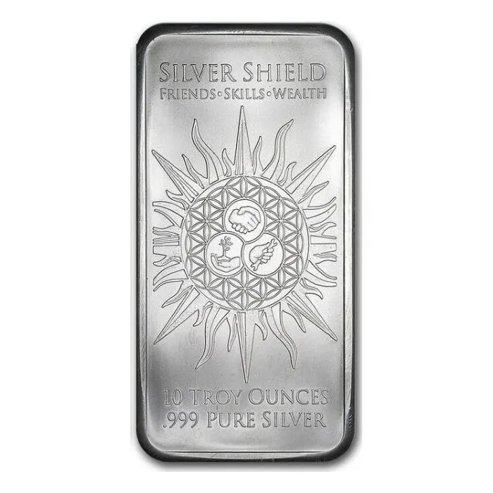 10 oz Silver Shield - Jesus Clears The Temple .999 Silver BU Bar