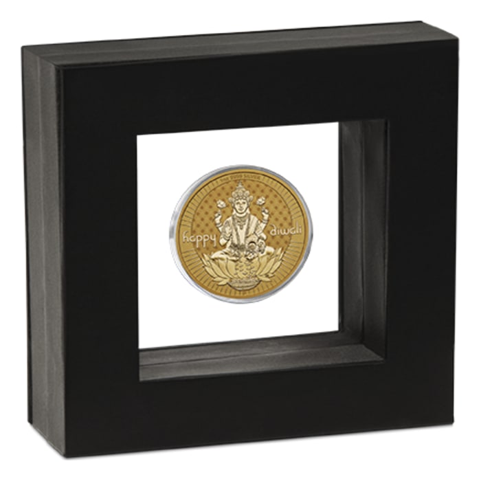2024 1oz Diwali .9999 Silver Gilded Medallion