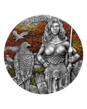 2025 1oz Germania WMF. 9999 Black Silver Coloured BU Round