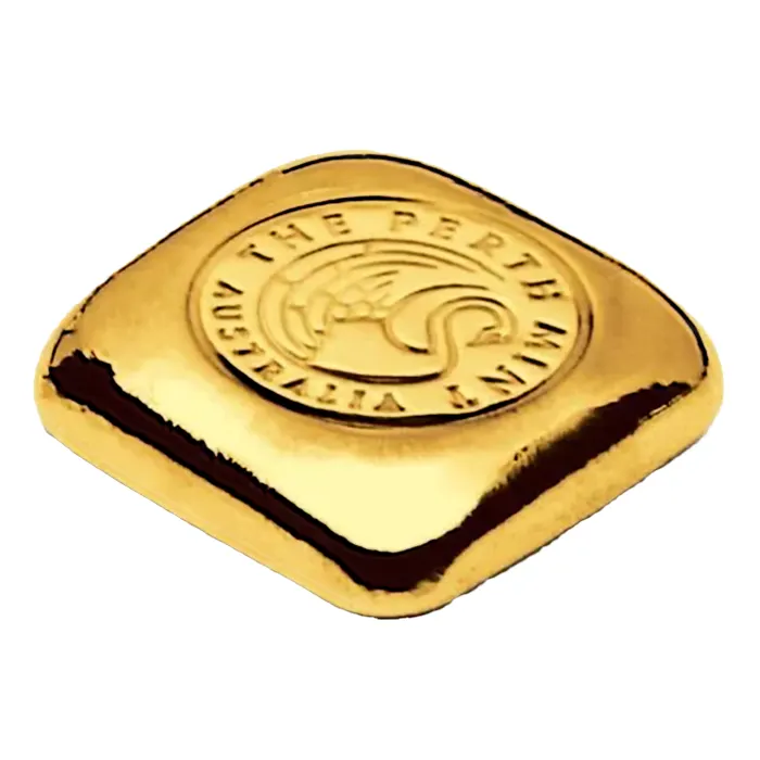 1 oz Perth Mint 9999 Gold Cast Bar