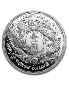 2022 1 Kg China Long-Whiskered Dragon Dollar Four 999 Silver Restrike  Premium Uncirculated (No Box & Certifcate)