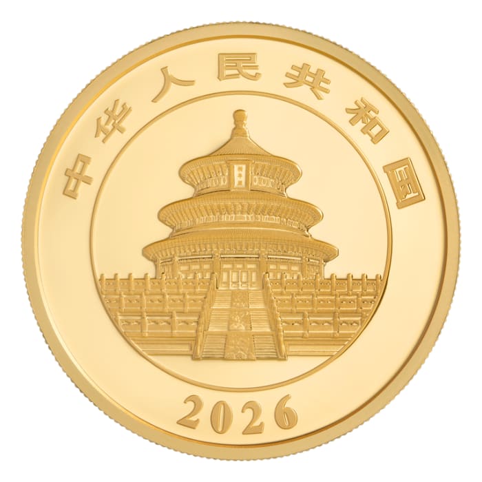 2026 中國熊貓精鑄金幣50克| LPM - 中國鑄幣廠官方合作伙伴