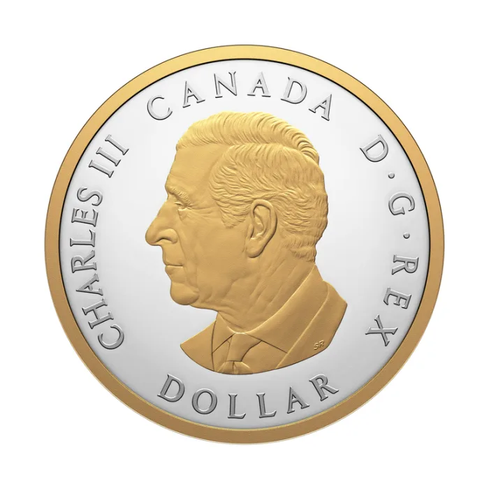 2026 1 oz Canada Peace Dollar .9999 Silver with selective Yellow