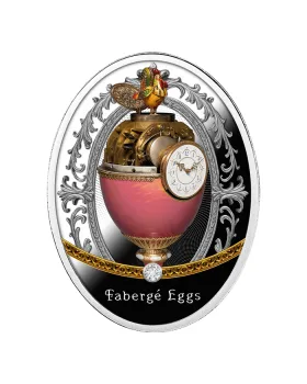 ROCAILLE EGG 2025 純銀プルーフ　Fabergé Eggs 2025 16.81g Niue Faberge Eggs Series - Rocaille Egg .999 Silver