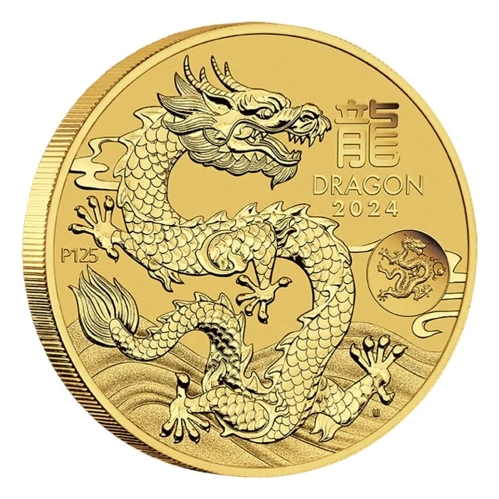 2024 1oz Australia Year of The Dragon with Dragon Privy Mark