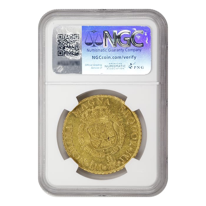 1755 秘魯LM-JM 8埃斯庫多金幣(NGC MS61)