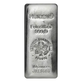 銀製バー 999.9 1000g 1000g Fine 999.9 Silver Bar by Doduco Germany Melter Assayer
