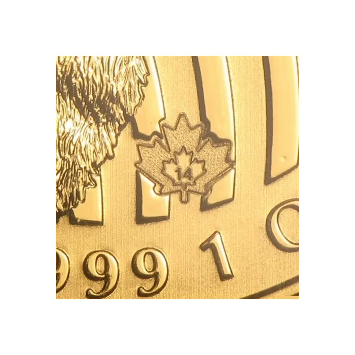 2014 1oz Canada Call Of The Wild Series - Gold Howling Wolf .99999