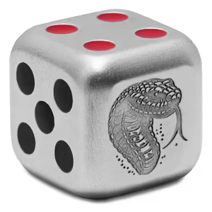 2025 1 oz Fiji Lunar Year of the Snake .999 Silver Antique