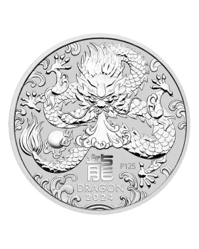 2024 1kg Australia Lunar Series III - Year of the Dragon .9999 Silver BU Coin