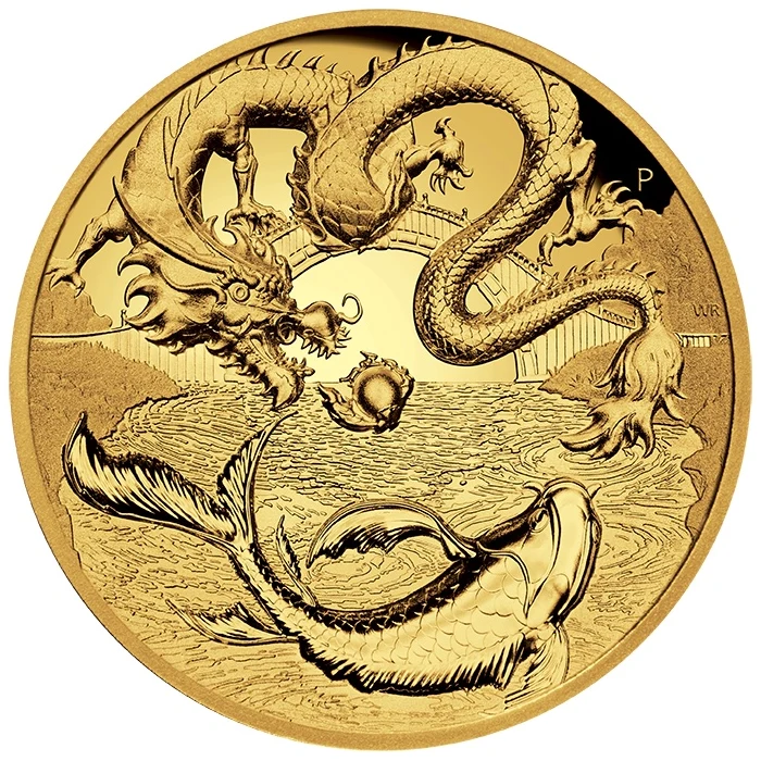 Buy 2024 1 oz Australian Gold Lunar Dragon Coin (BU