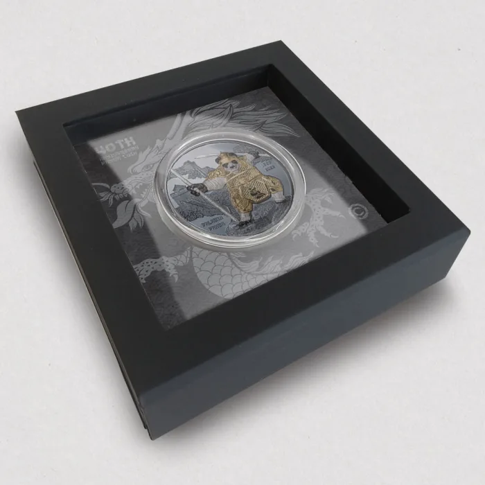 2022 3oz Palau Paladin Panda 40th Anniversary .999 Silver