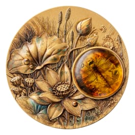 2026 薩摩亞蜻蜓.999鍍金彩色仿古銀幣2盎司