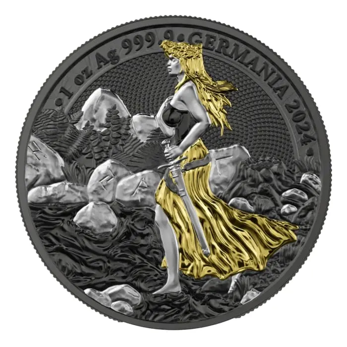 [新品未使用]純銀 銀盃　★SILVER1000★美品★ PUMA 1 Oz Silver Coin 1000 Satoshi United Crypto States 2025