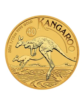 2026 1/10 oz Australia Kangaroo .9999 Gold BU Coin
