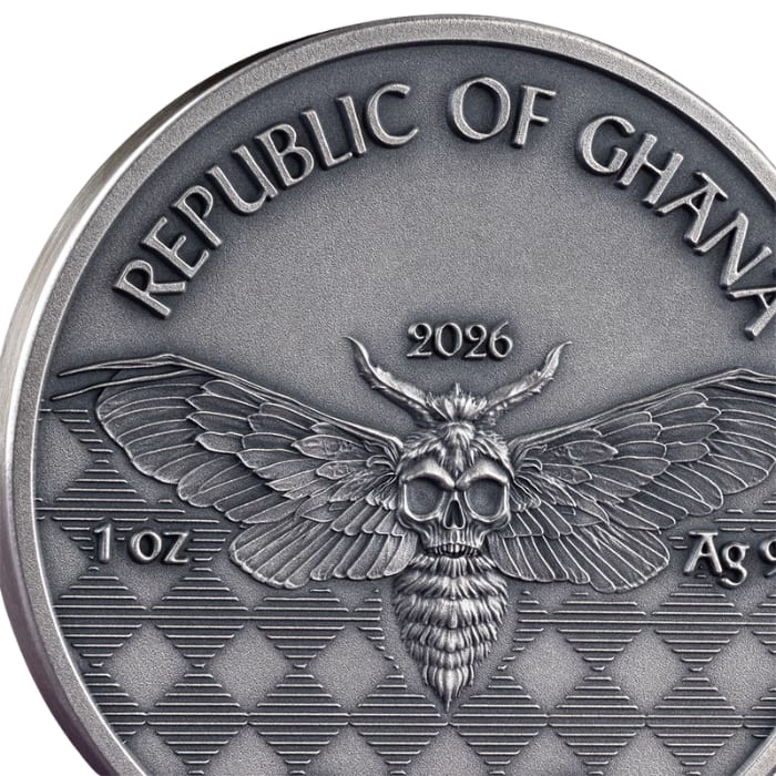 2026 迦納終有一死- 機師.999高浮雕仿古銀幣1盎司