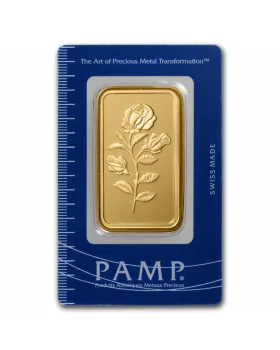 50 gram PAMP Suisse - Rosa .9999 Gold Minted Bar (In Assay)