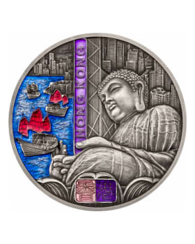 2025 3oz Niue Journey Around the World - Hong Kong Stand .999 Silver Coin