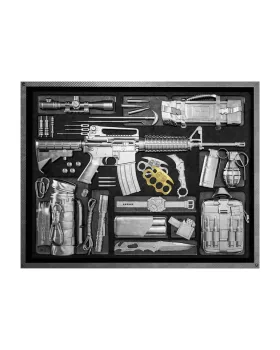 2025 2oz Samoa Mission X - Assault Rifle .999 Silver Gold Gilded Antiqued Coin