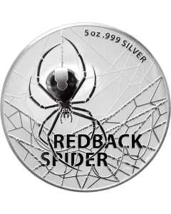 2021 5 oz Australia's Most Dangerous - Redback Spider .999 Silver BU Coin