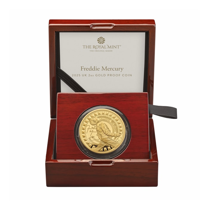 2025 2oz Great Britain Music Legends - Freddie Mercury .9999 Gold