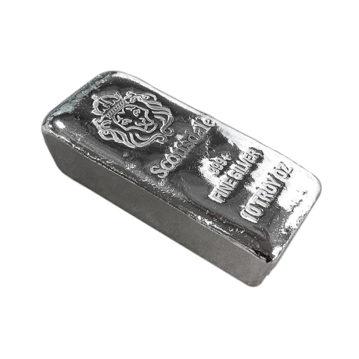 10 oz Scottsdale Chunky .999 Silver Poured Bar