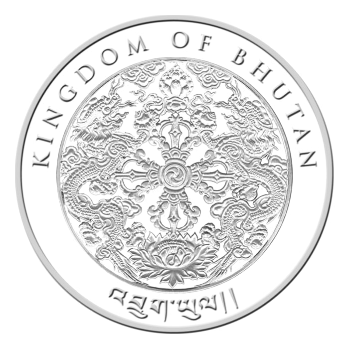 2020 1 oz Kingdom of Bhutan Lunar Rat .999 Silver Coin BU