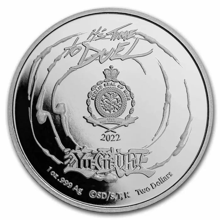 2022 1oz Niue Yugi-Oh! 25th Anniversary .999 Silver Coin BU