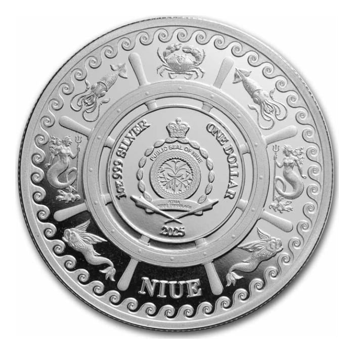 注目の福袋をピックアップ！ 2025 1oz BU Coin Silver .999 Siren The - Creatures Mythical Niue パンツ