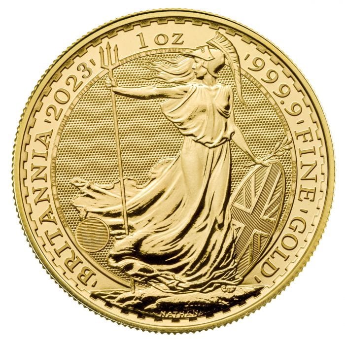 2023 英國不列顛女神.9999 金幣1盎司(英女皇伊利沙伯二世肖像)