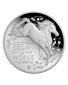 2026 1oz Australia Lunar Year of the Horse .9999 Silver Proof Domed Coin